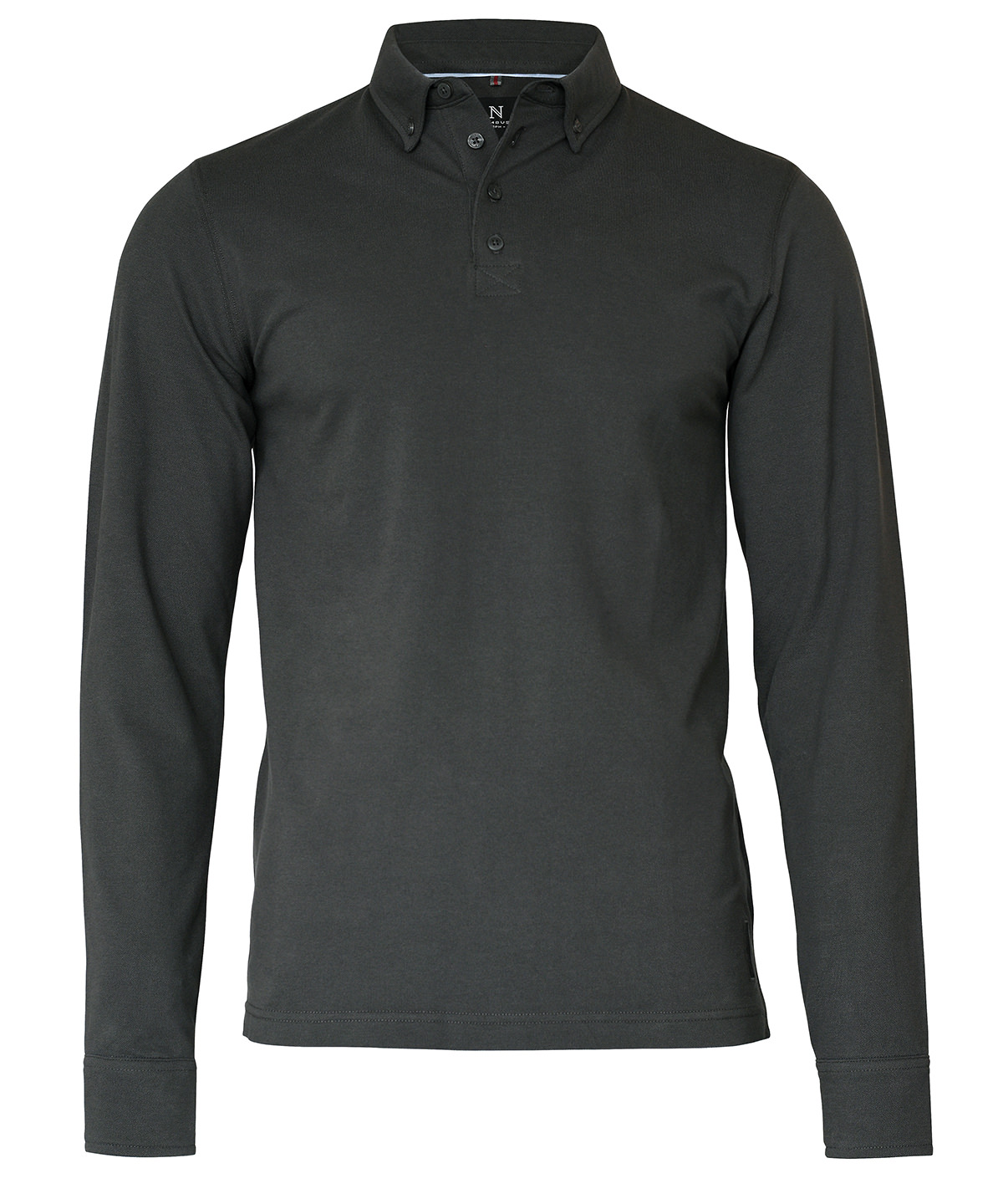 Carlington – deluxe long sleeve polo - Charcoal