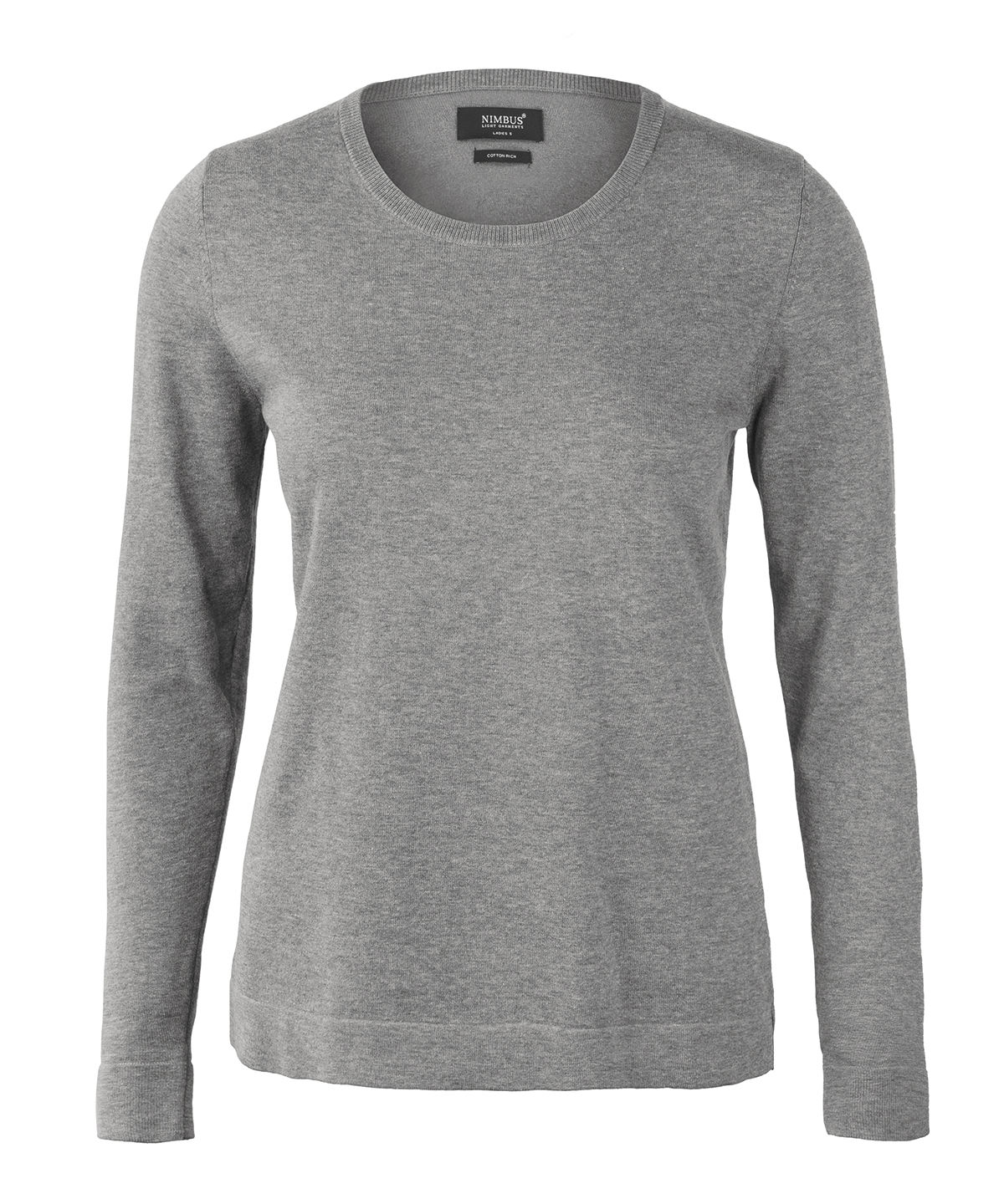 Women’s Brighton – elegant round neck - Grey Melange