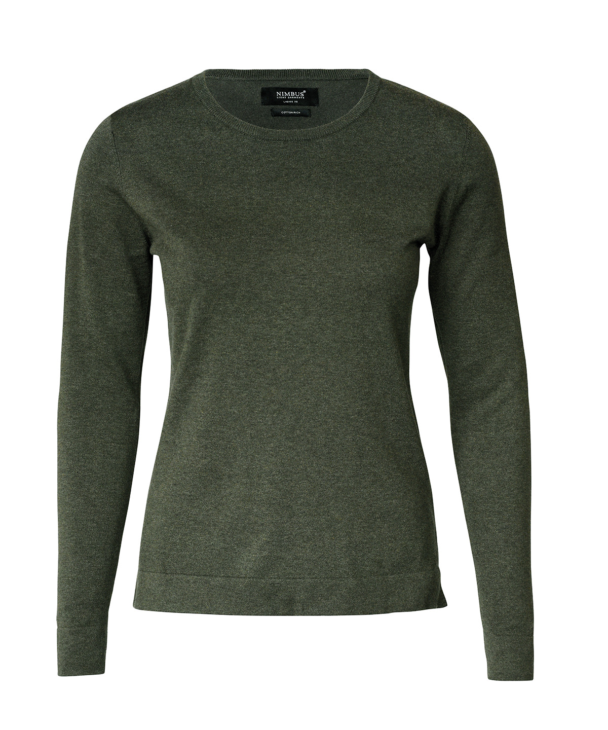 Women’s Brighton – elegant round neck - Olive Melange