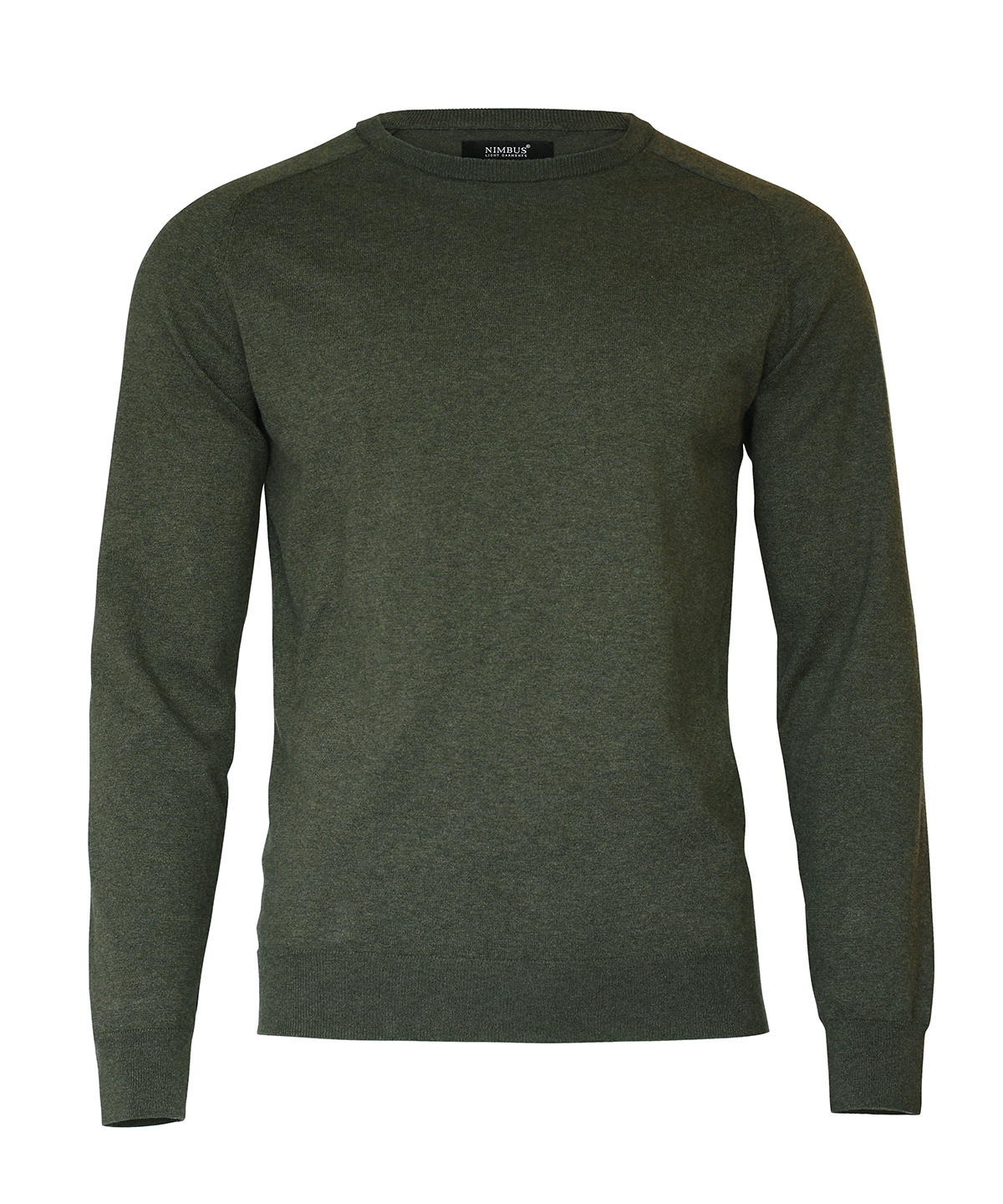 Brighton – elegant round neck - Olive Melange