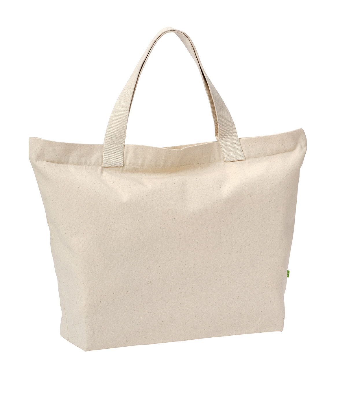 Elba organic canvas premium zip tote - Natural