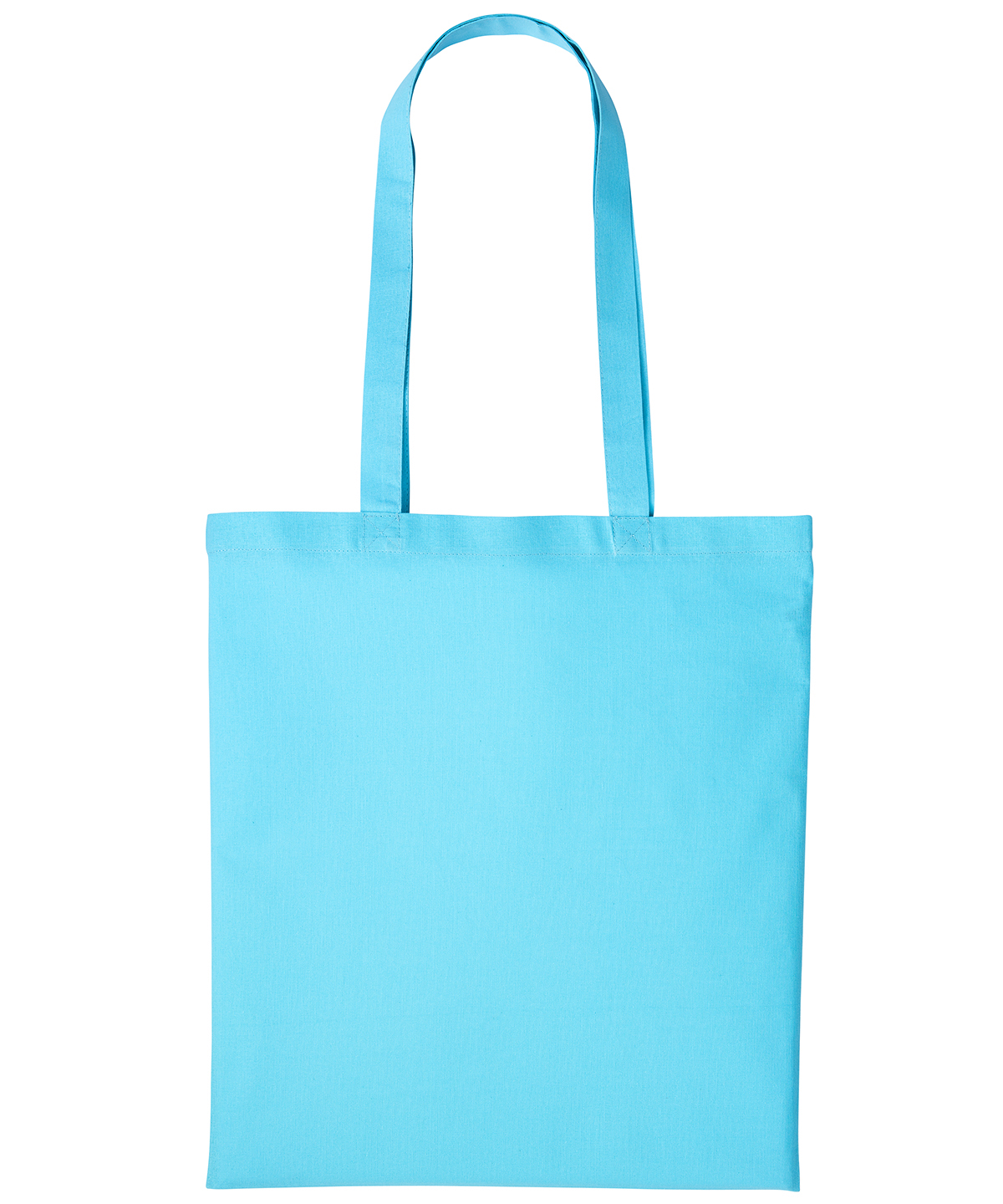 Cotton shopper long handle - Turquoise