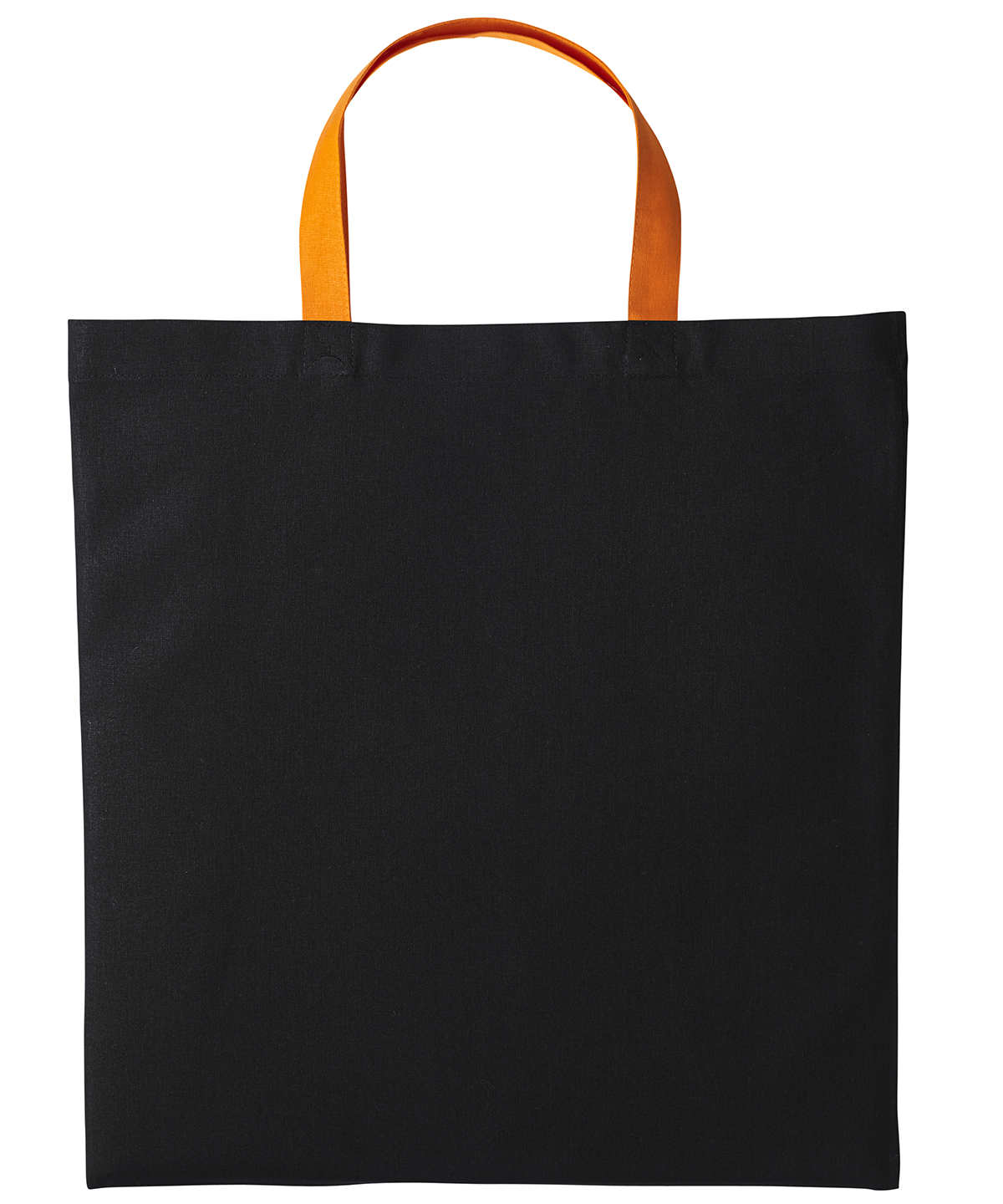 Varsity cotton shopper short handle - Black/Orange