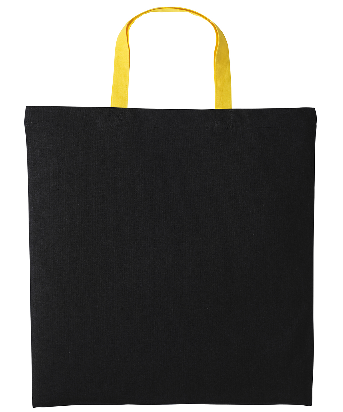 Varsity cotton shopper short handle - Black/Sunflower