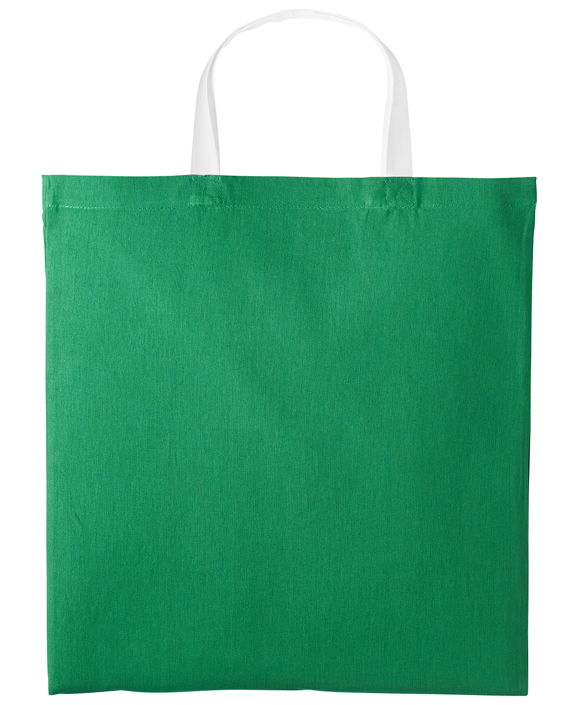 Varsity cotton shopper short handle - Kelly Green/White