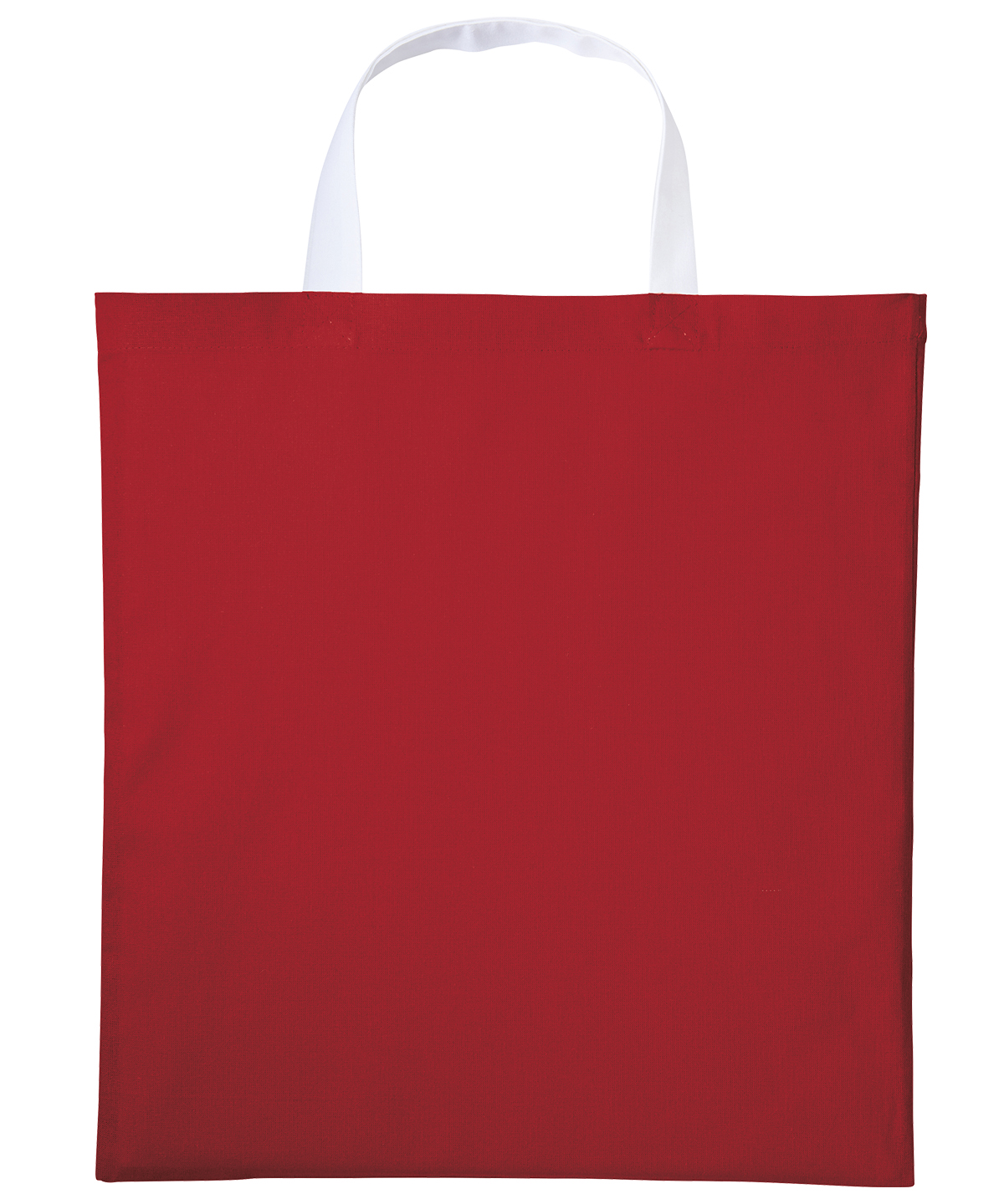 Varsity cotton shopper short handle - Fire Red/White