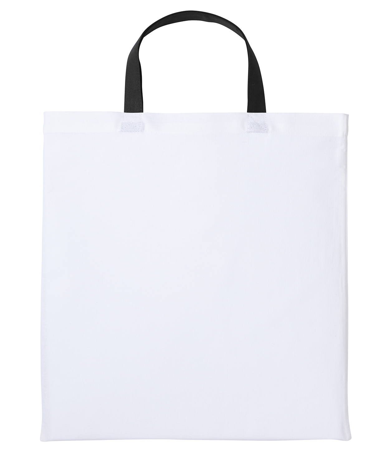 Varsity cotton shopper short handle - White/Black