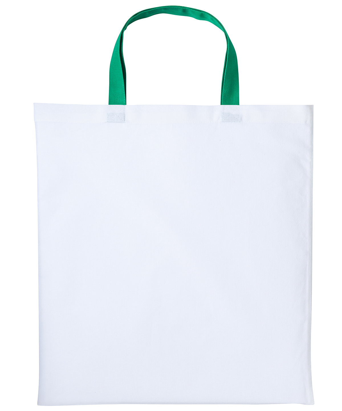 Varsity cotton shopper short handle - White/Kelly Green
