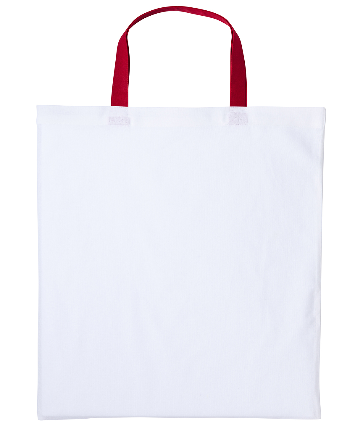 Varsity cotton shopper short handle - White/Red