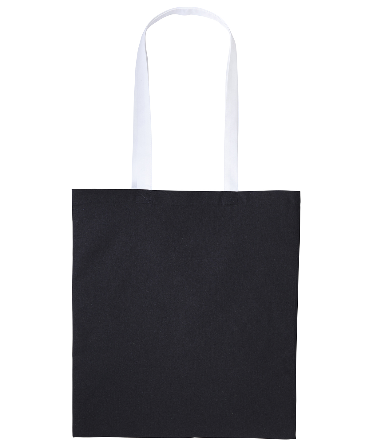 Varsity cotton shopper long handle - Black/White