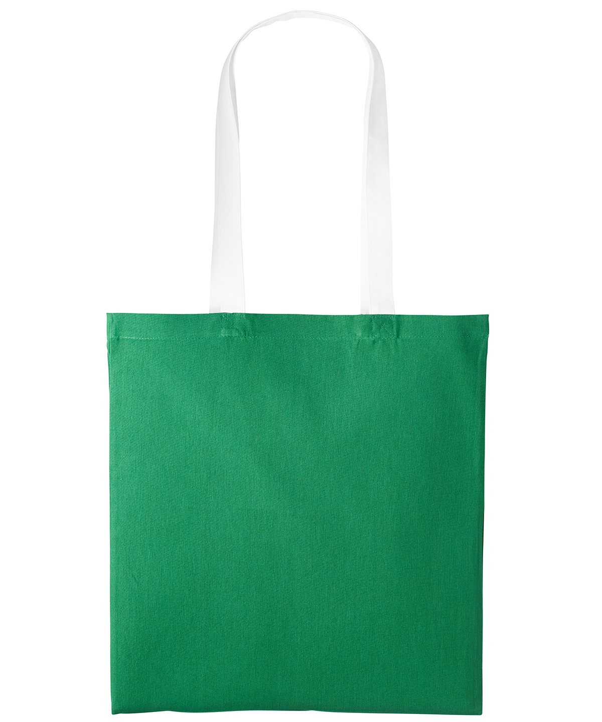 Varsity cotton shopper long handle - Kelly Green/White