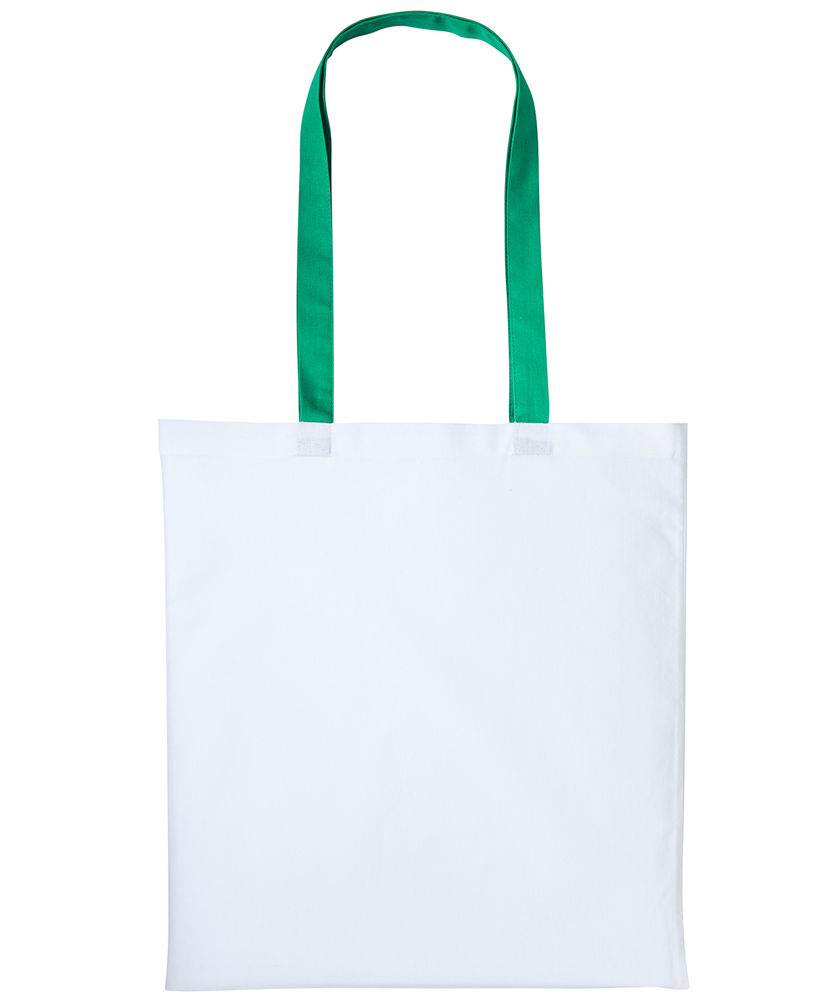 Varsity cotton shopper long handle - White/Kelly Green
