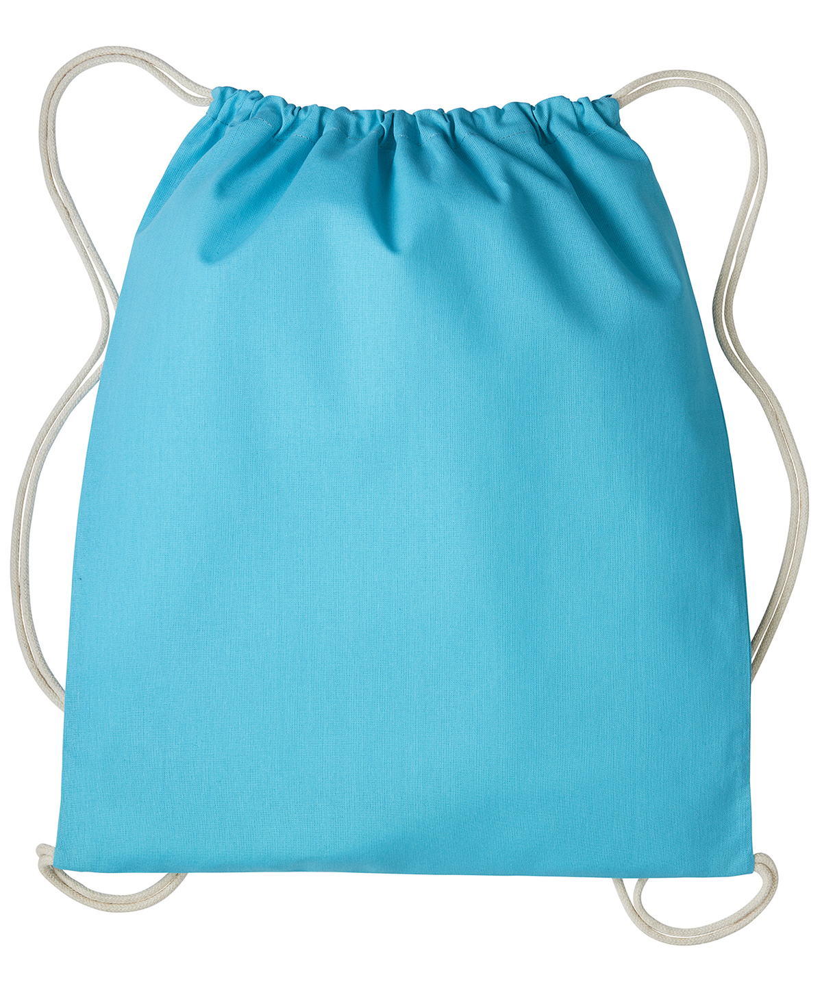 Gymsac with cords - Turquoise/Natural