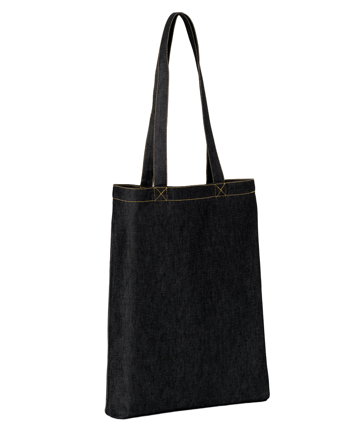 Denim ‘flat base’ shopper