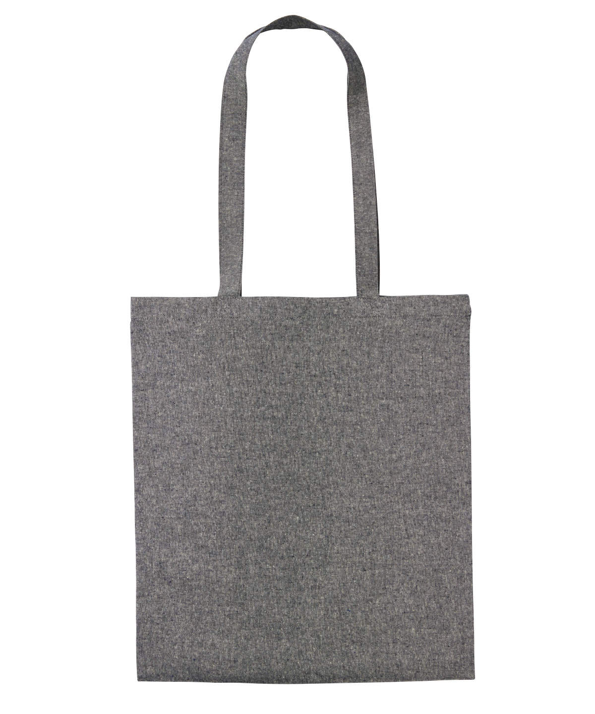 Recycled cotton shopper long handle - Black Marl