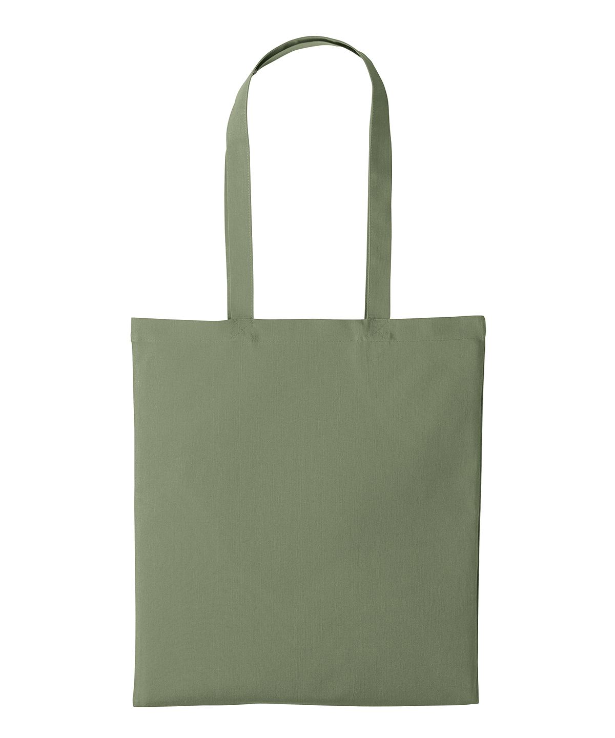 Recycled cotton shopper long handle - Fern