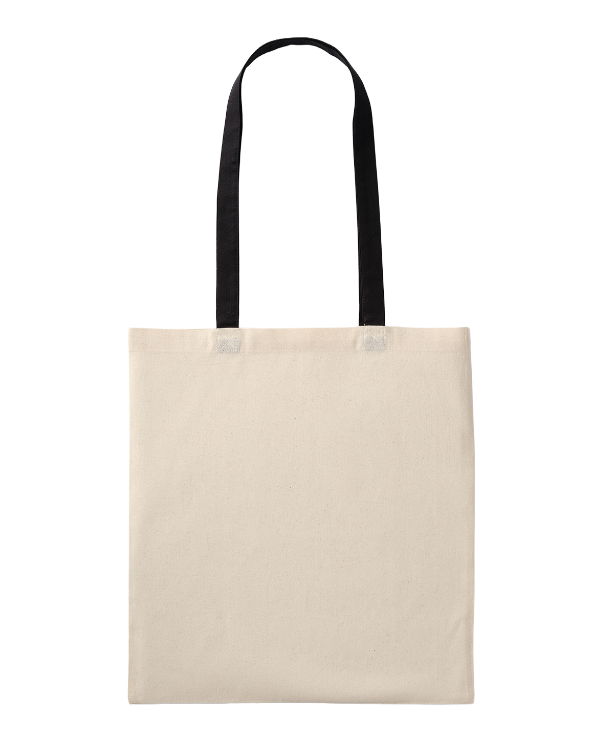 Recycled cotton shopper long handle - Natural/Black