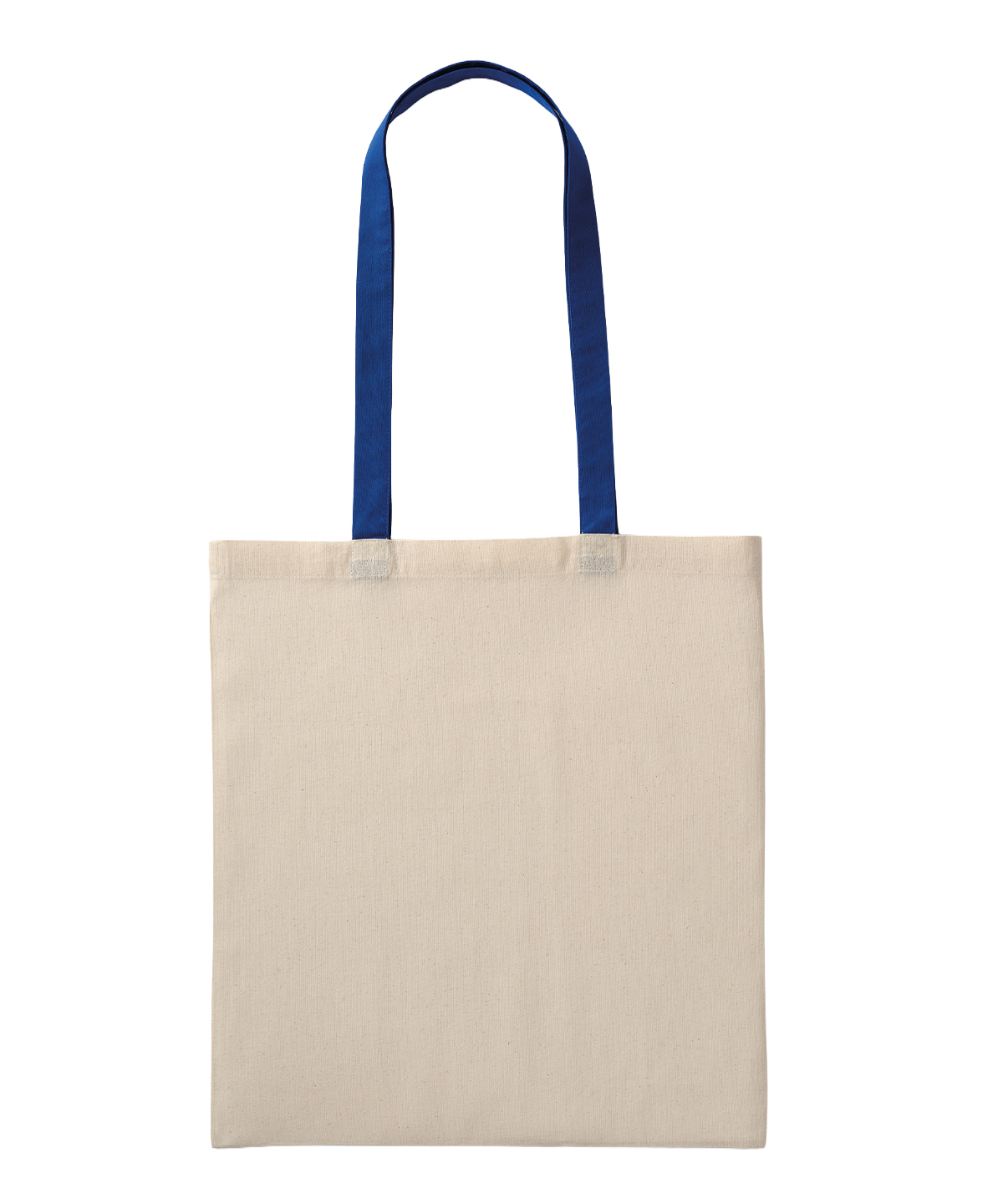 Recycled cotton shopper long handle - Natural/Royal