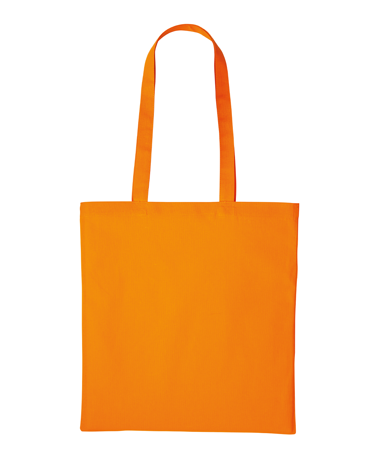 Recycled cotton shopper long handle - Orange
