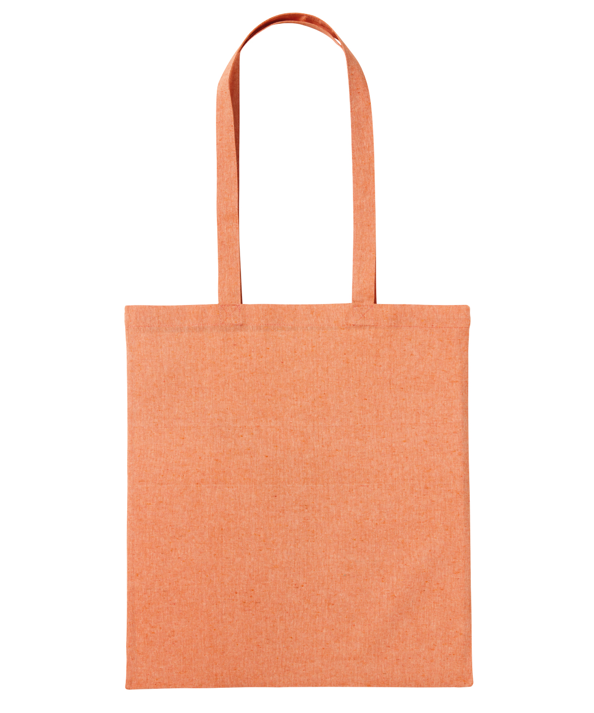 Recycled cotton shopper long handle - Orange Marl