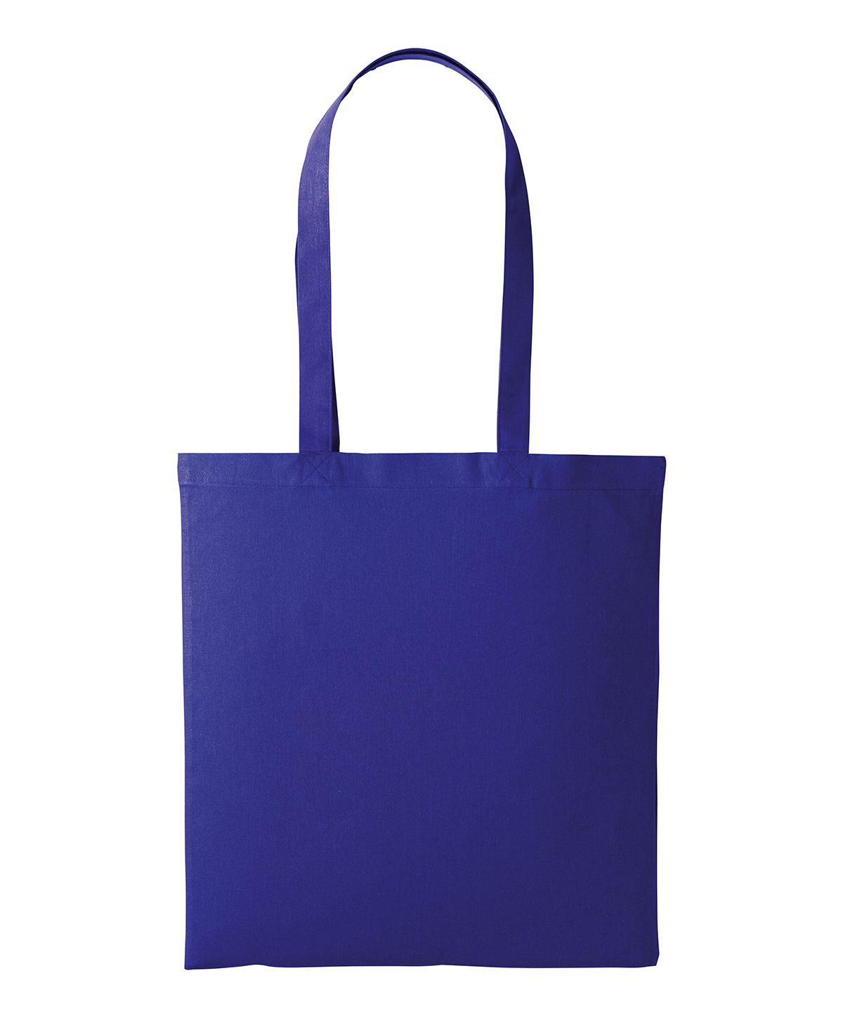 Recycled cotton shopper long handle - Purple