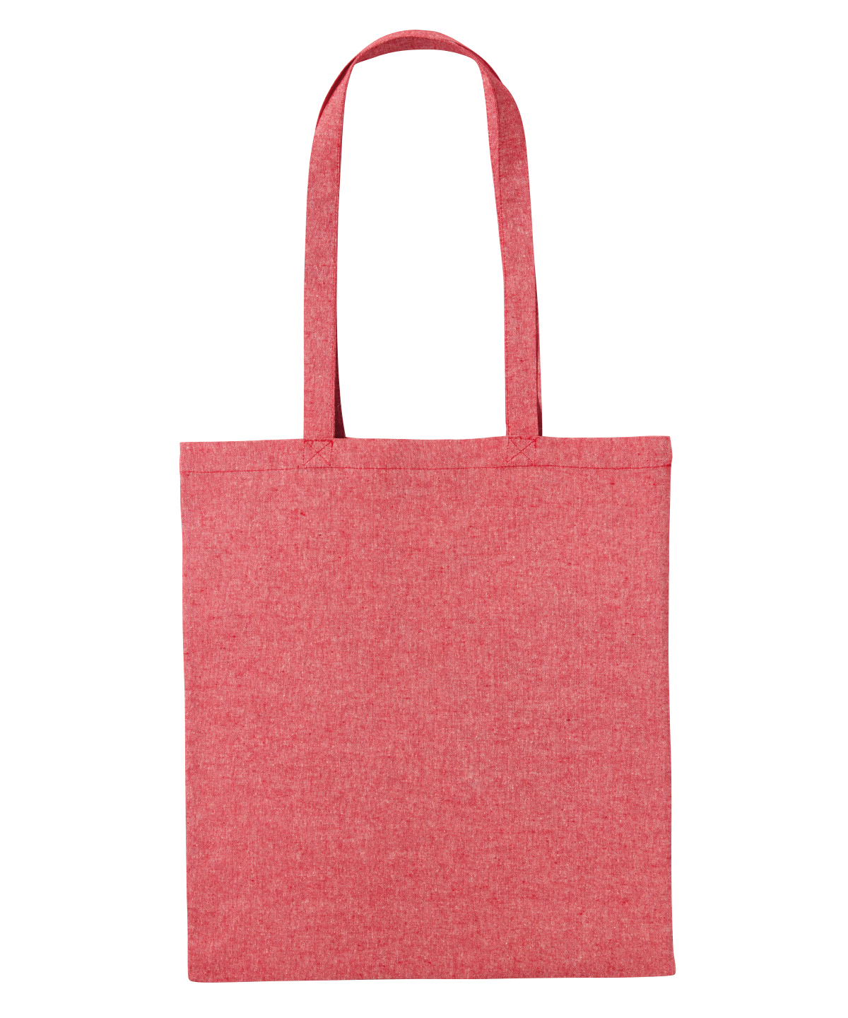 Recycled cotton shopper long handle - Red Marl