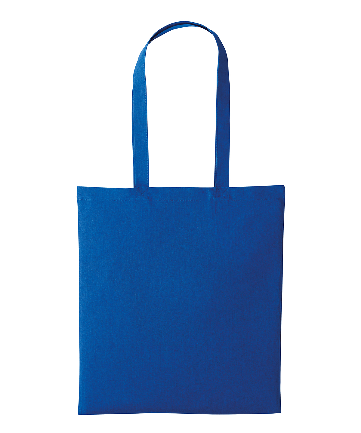 Recycled cotton shopper long handle - Royal