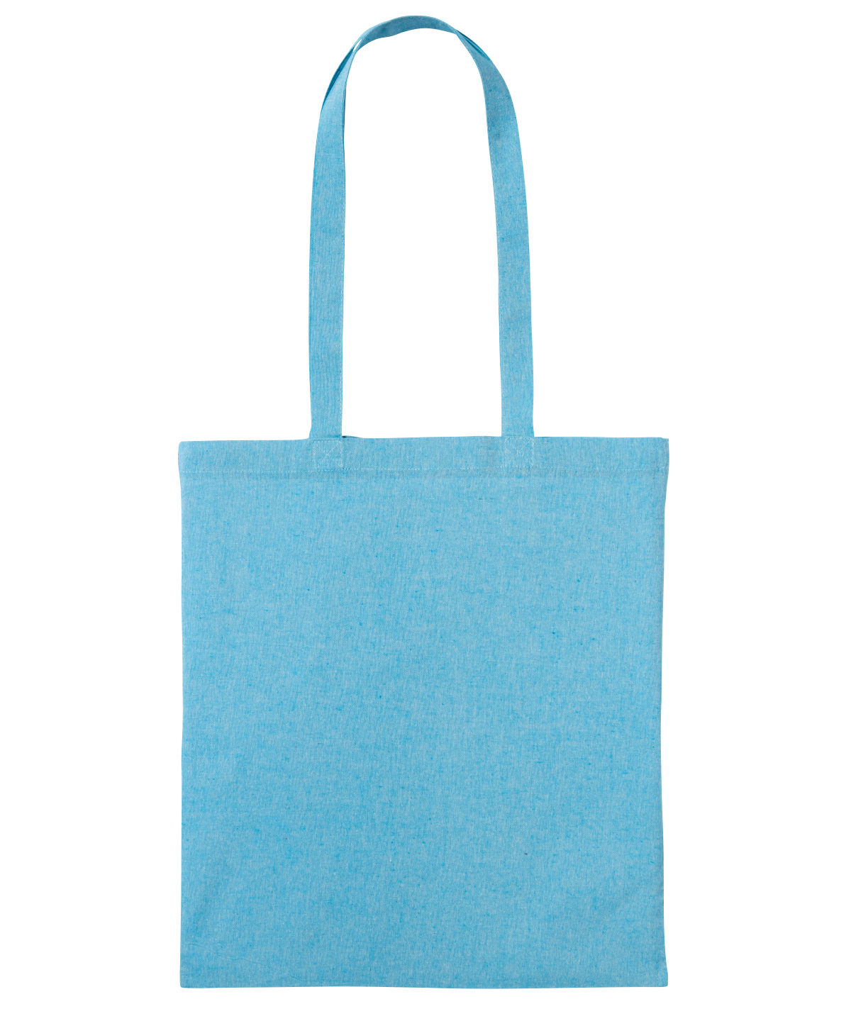 Recycled cotton shopper long handle - Sky Blue Marl