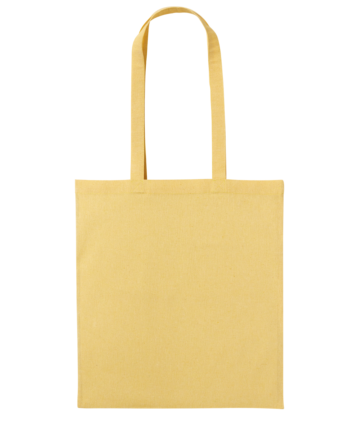Recycled cotton shopper long handle - Yellow Marl