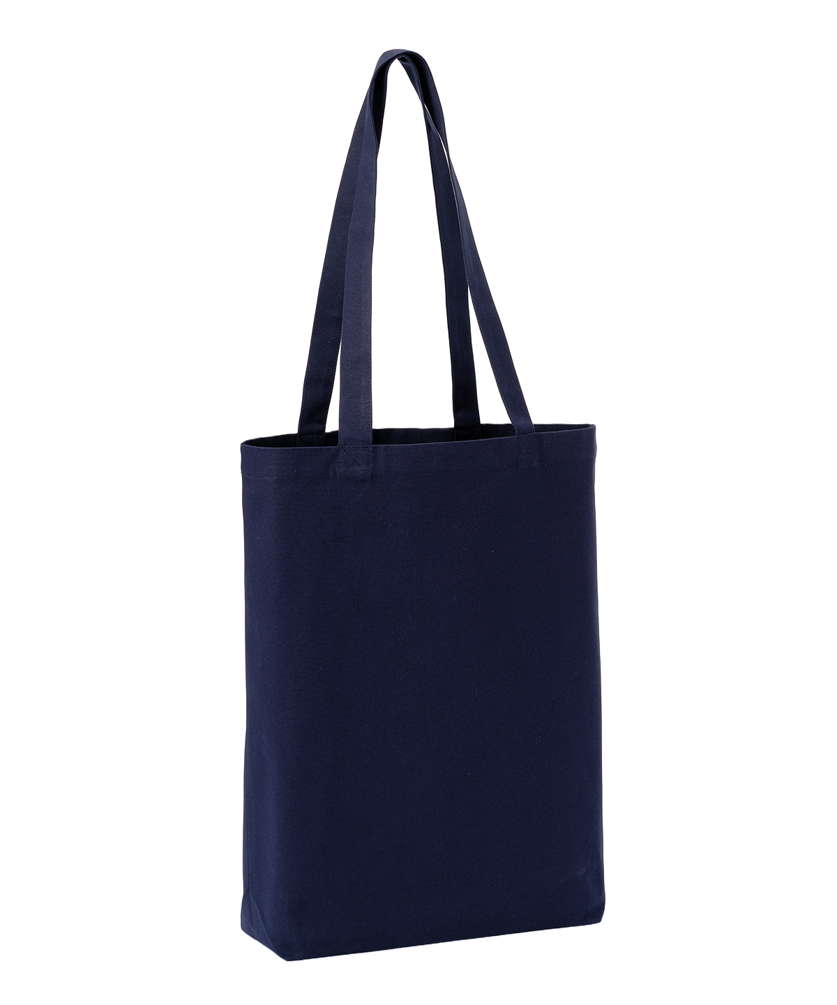 Recycled premium canvas ‘flat base’ shopper - French Dark Navy