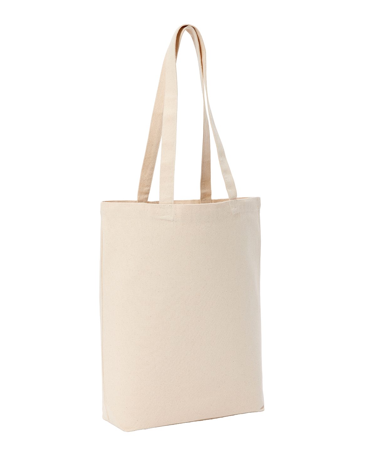 Recycled premium canvas ‘flat base’ shopper - Natural