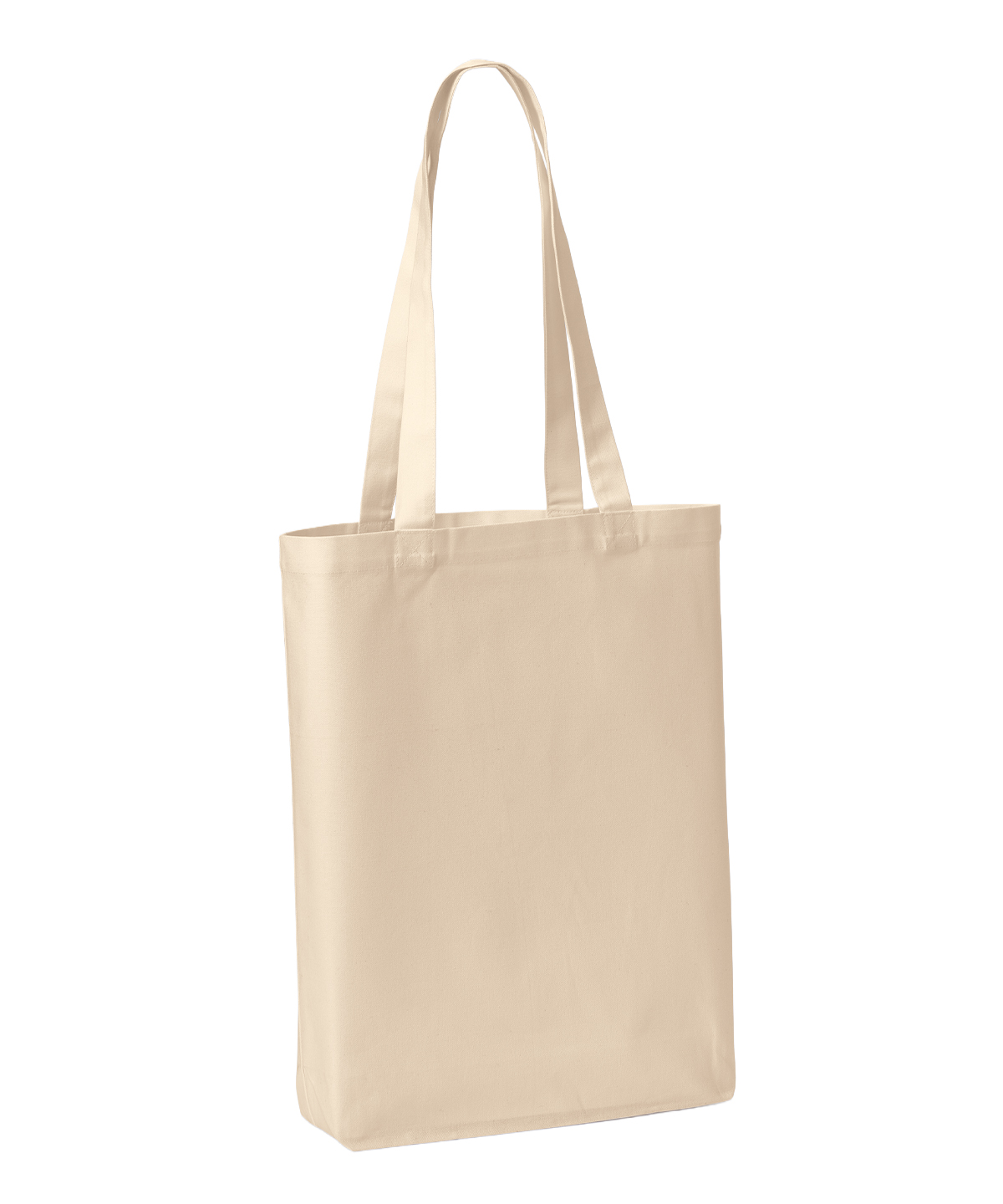 Recycled premium canvas ‘flat base’ shopper - Sand