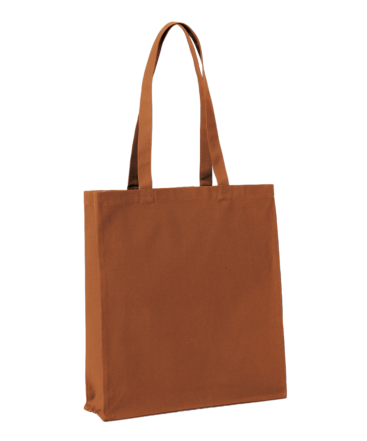 Recycled premium canvas spacious shopper - Chestnut