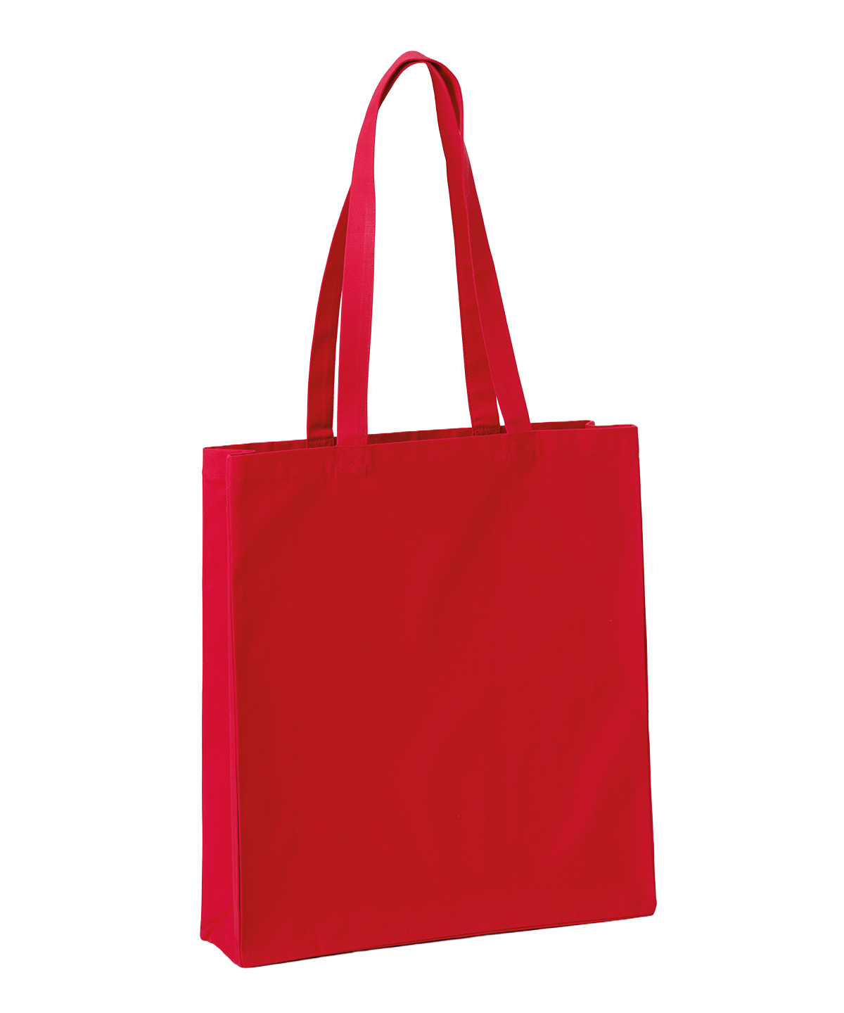 Recycled premium canvas spacious shopper - Fire Red