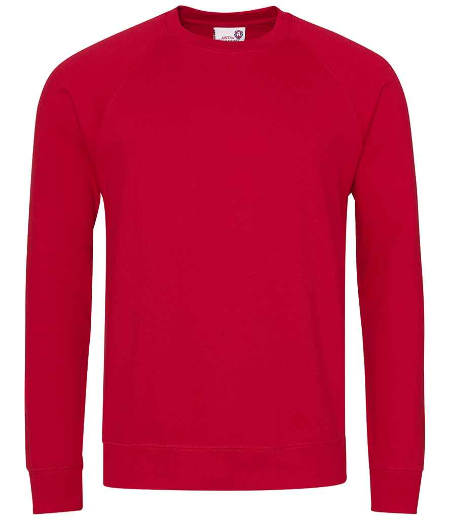 AWDis Academy Senior Raglan Sweatshirt - Red