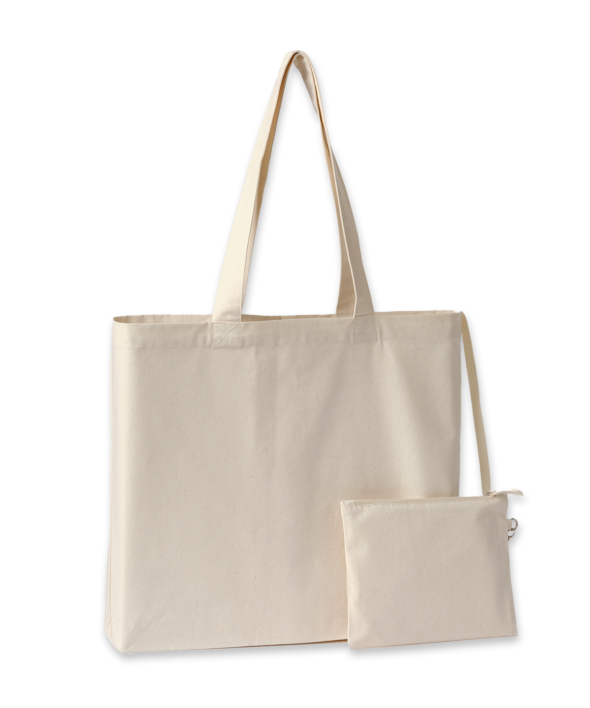 Cruise recycled tote with detachable purse - Natural
