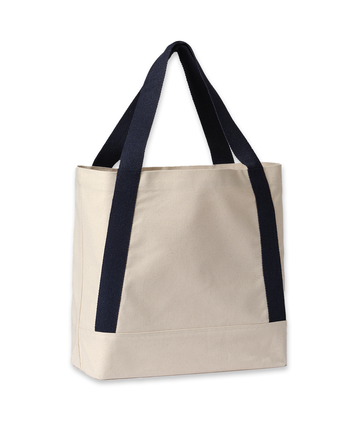 Dakota recycled contrast strap tote - Natural/French Navy