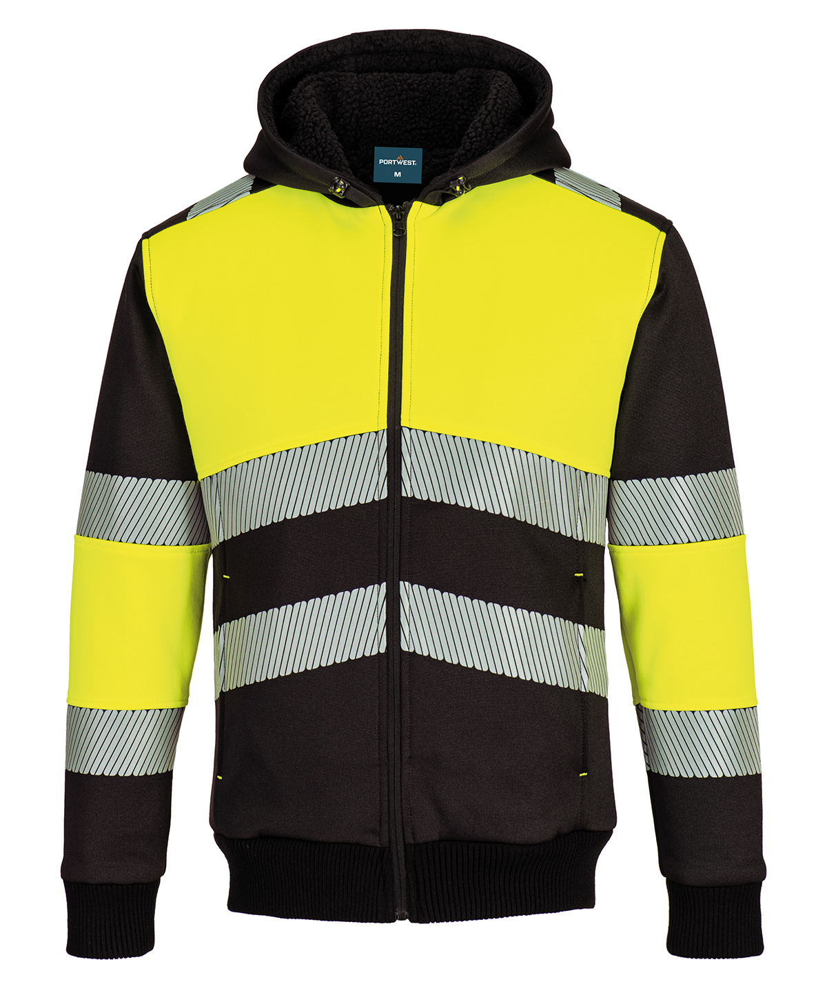 PW3 Hi-vis Class 1 winter hoodie (PW377) - Yellow/Black