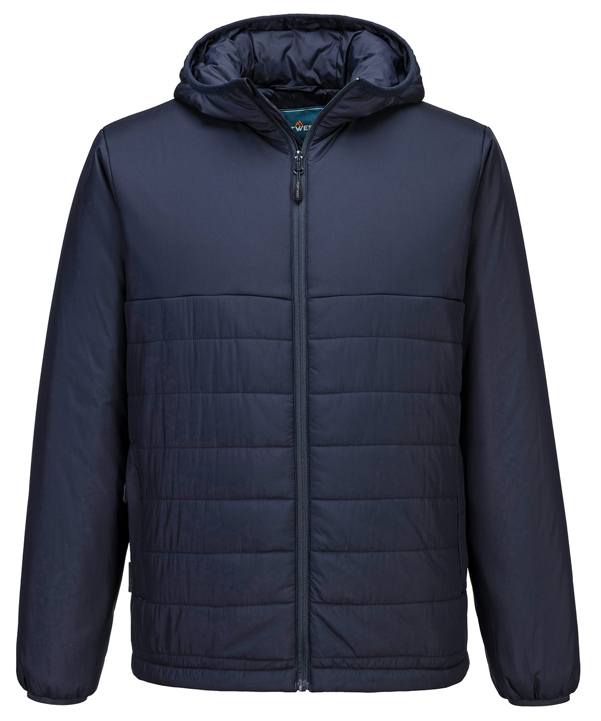 Professional hooded insulated baffle jacket (S608) - Navy