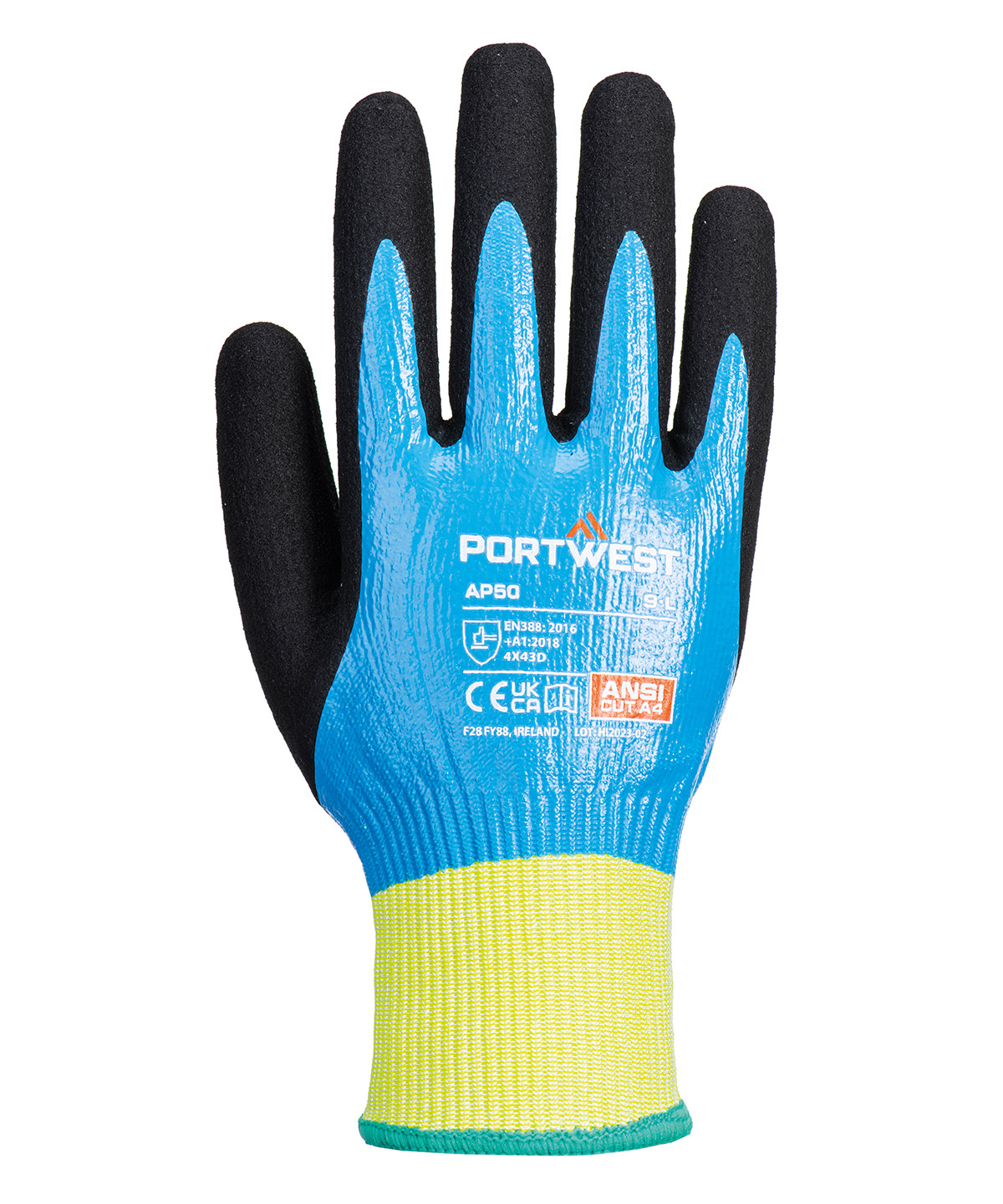 Cut D13 Nitrile aqua gloves (AP50)