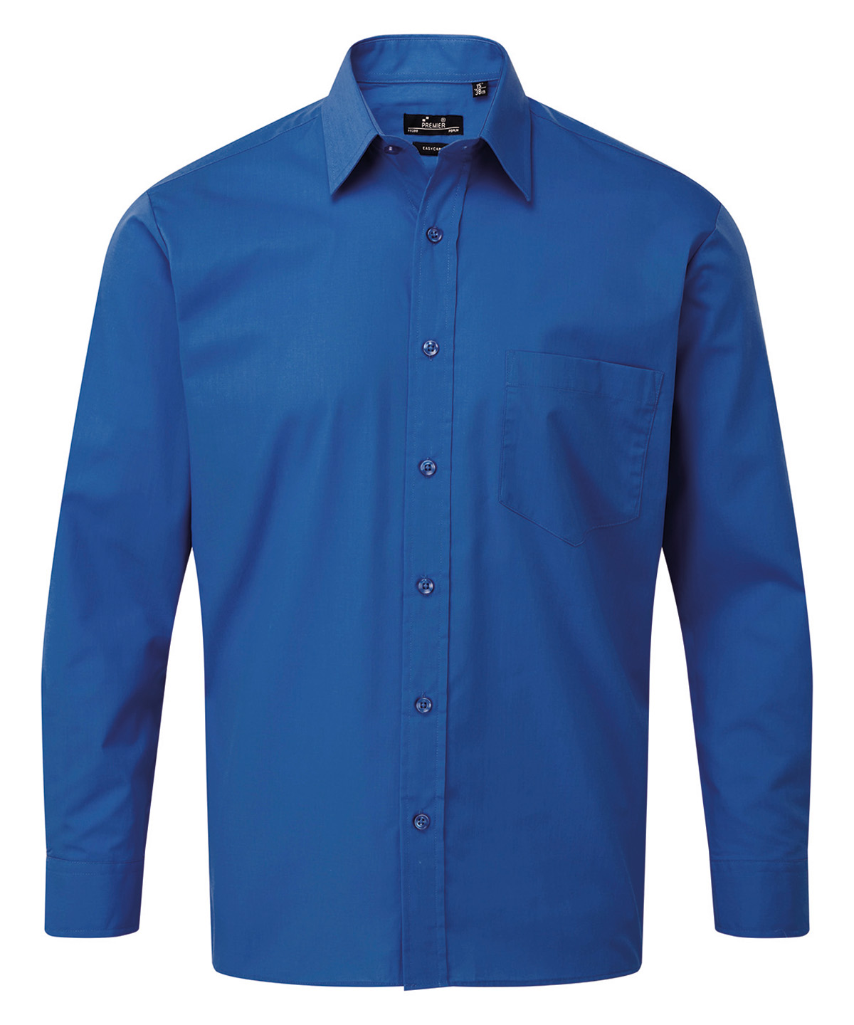 Premier Long Sleeve Poplin Shirt - Royal