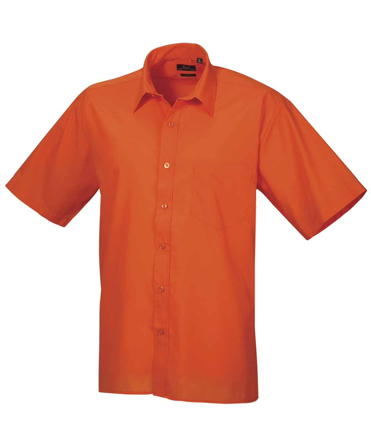 Premier Short Sleeve Poplin Shirt - Orange