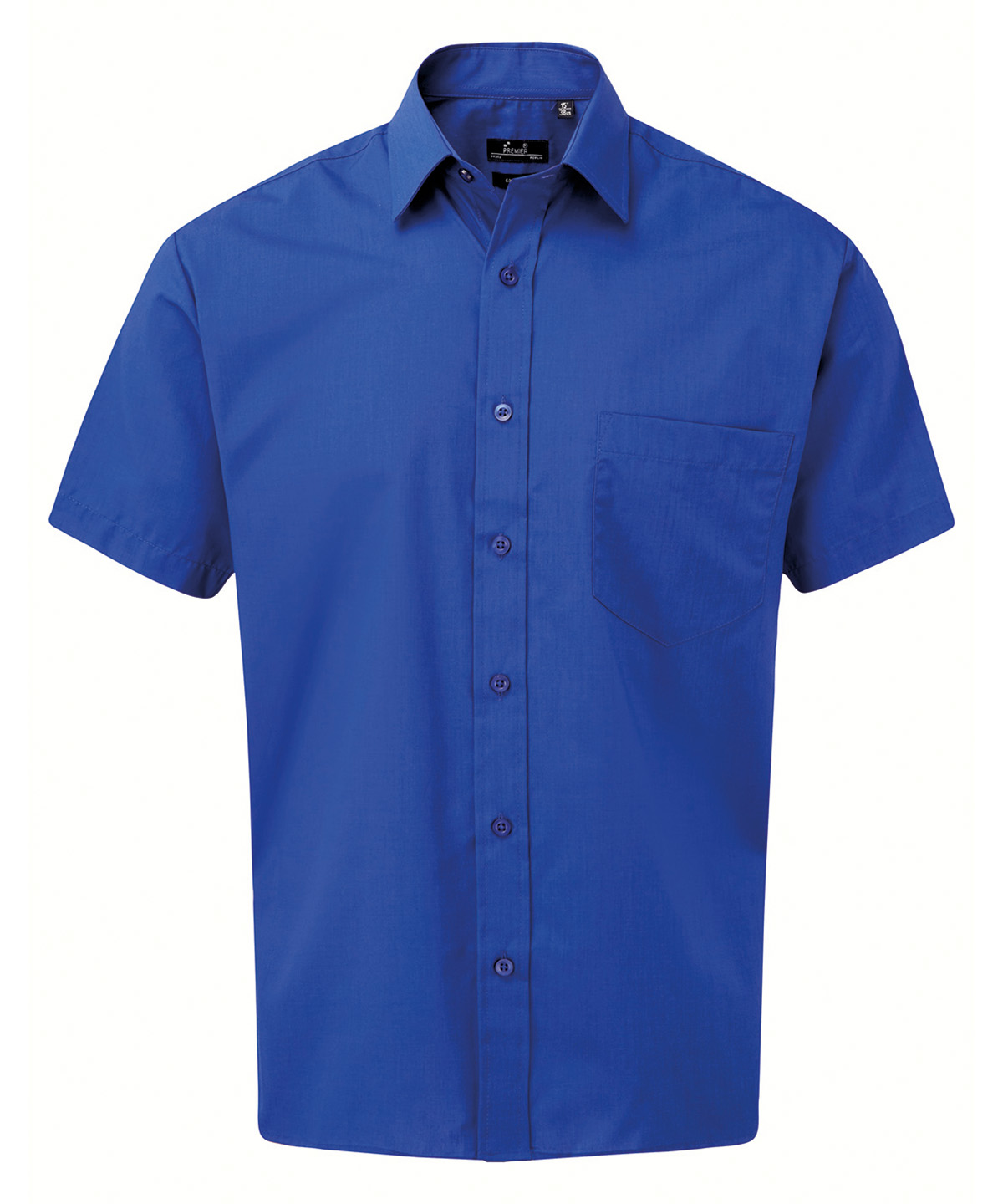 Premier Short Sleeve Poplin Shirt - Royal