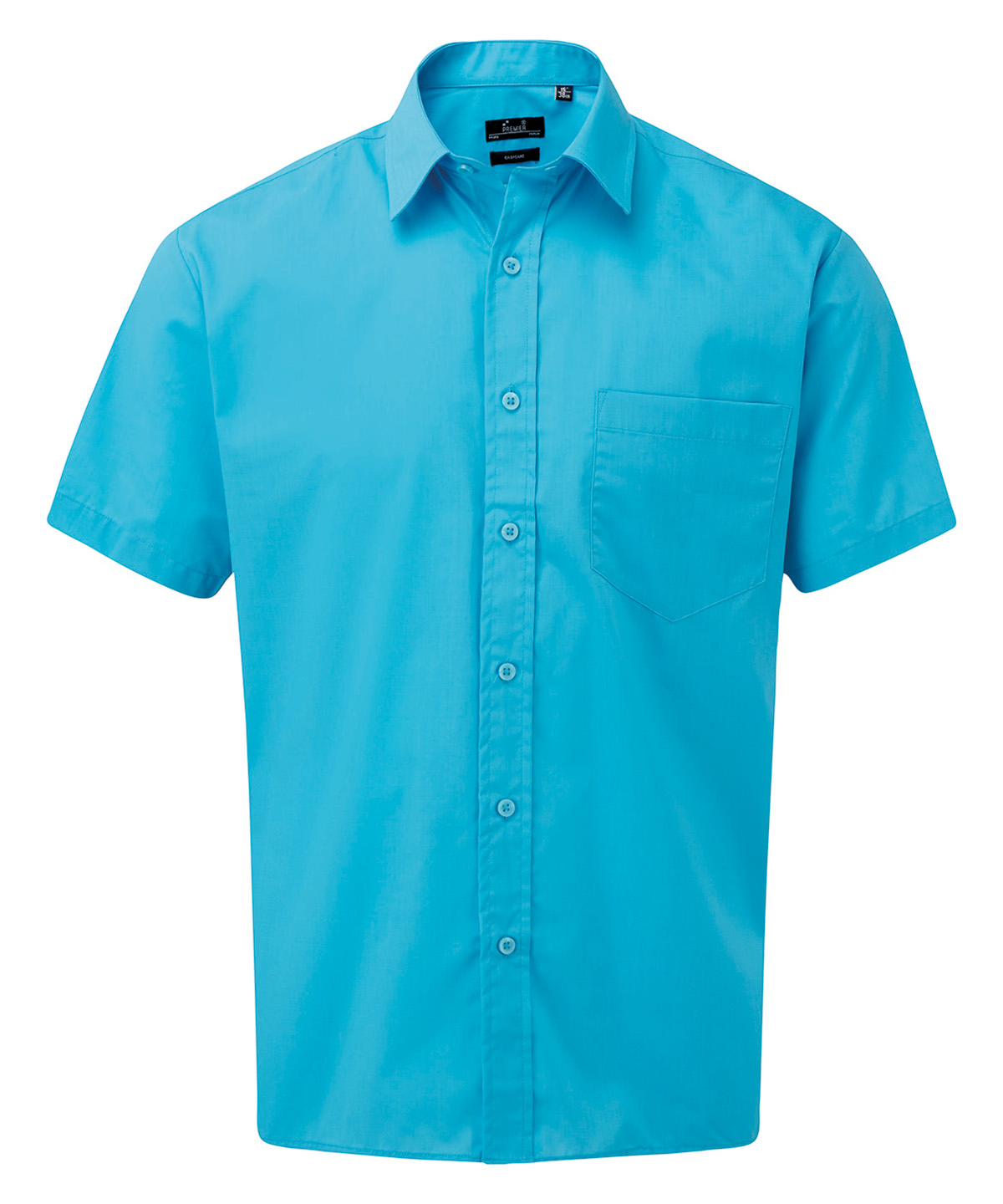 Premier Short Sleeve Poplin Shirt - Turquoise