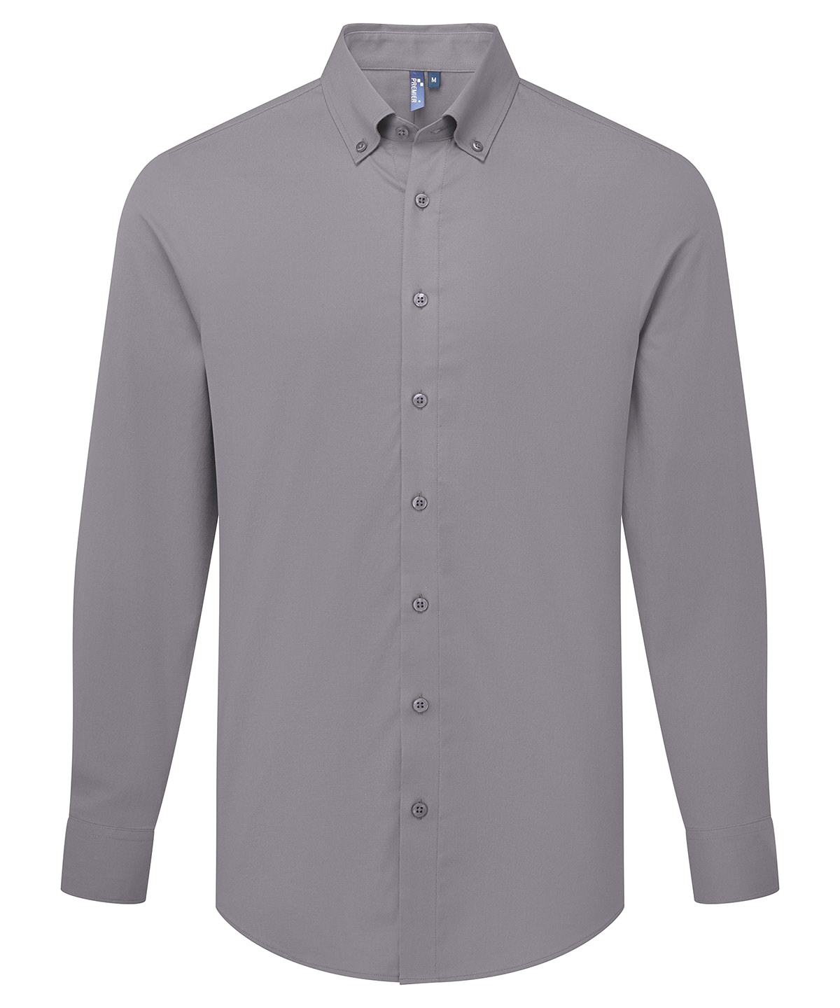 Premier Supreme Long Sleeve Oxford Shirt - Steel Grey