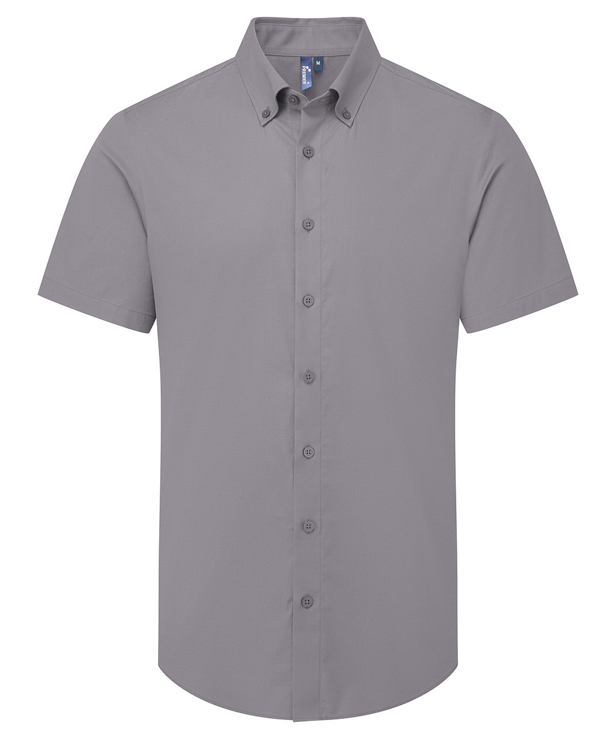 Premier Supreme Short Sleeve Oxford Shirt - Steel Grey