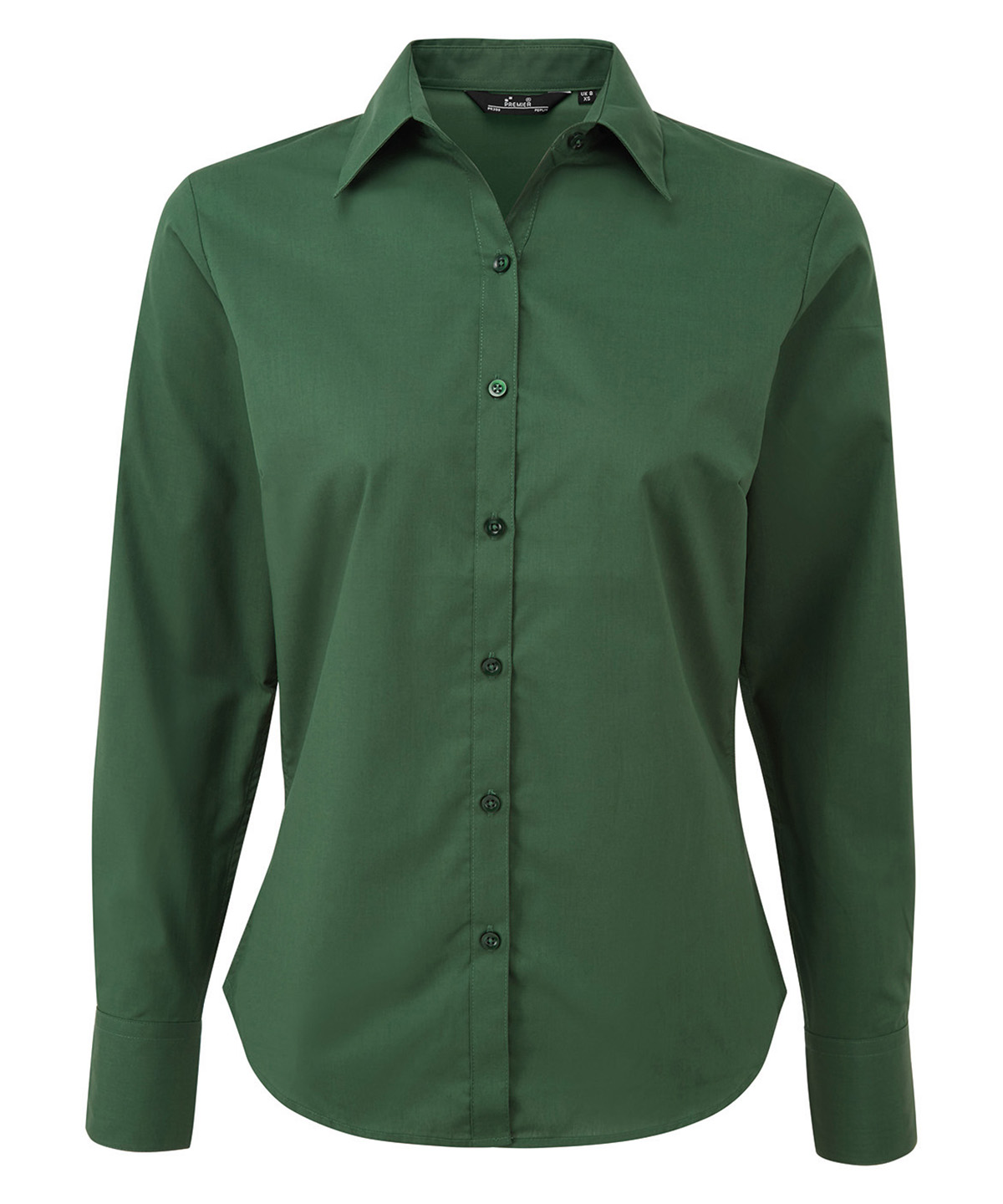 Premier Ladies Long Sleeve Poplin Blouse - Bottle