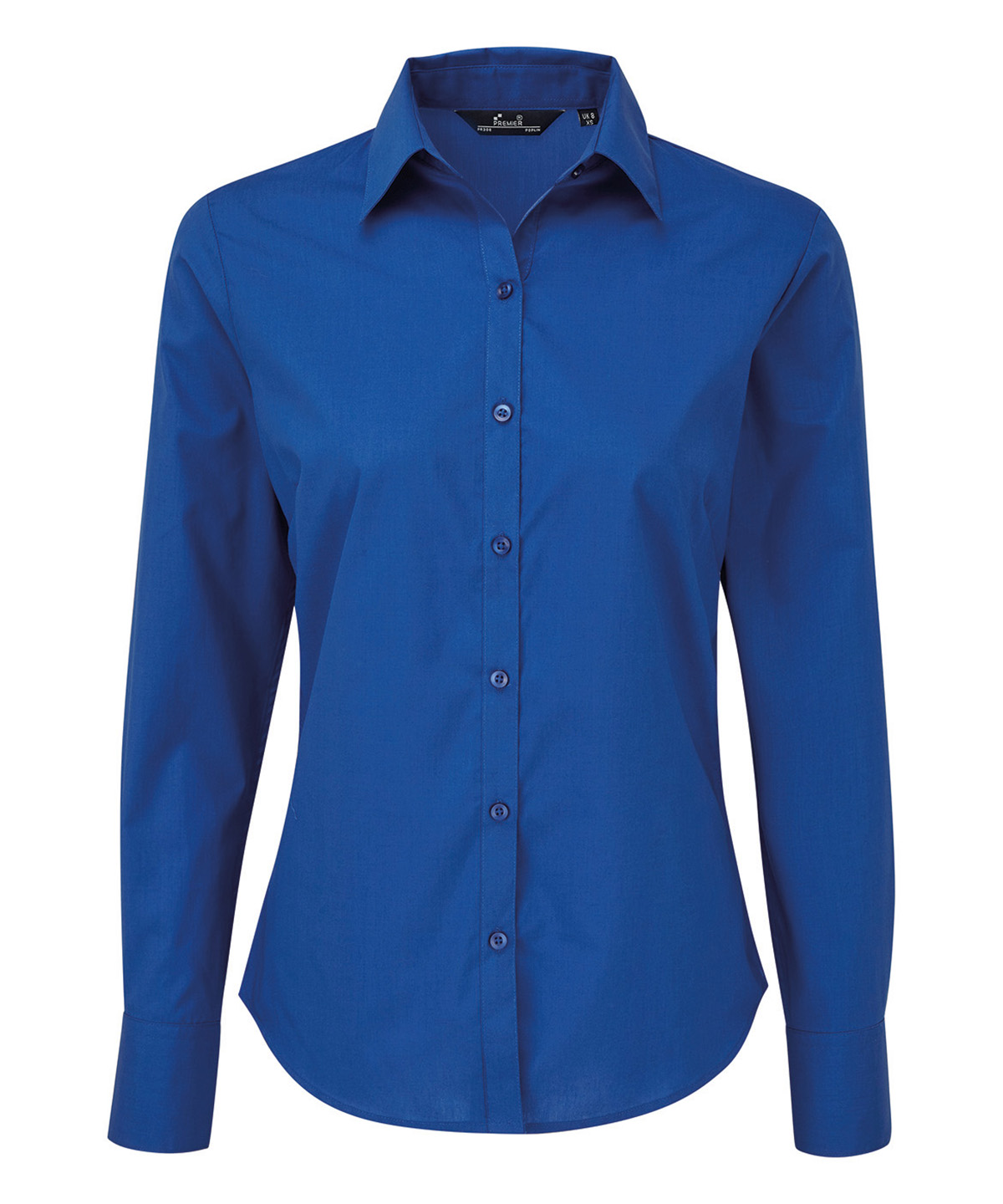 Premier Ladies Long Sleeve Poplin Blouse - Royal