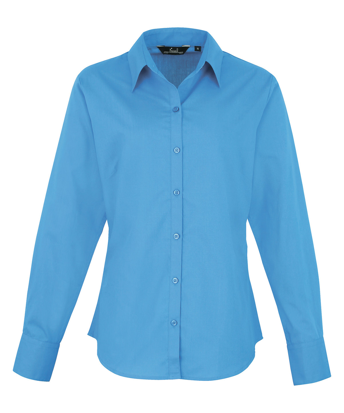 Premier Ladies Long Sleeve Poplin Blouse - Sapphire