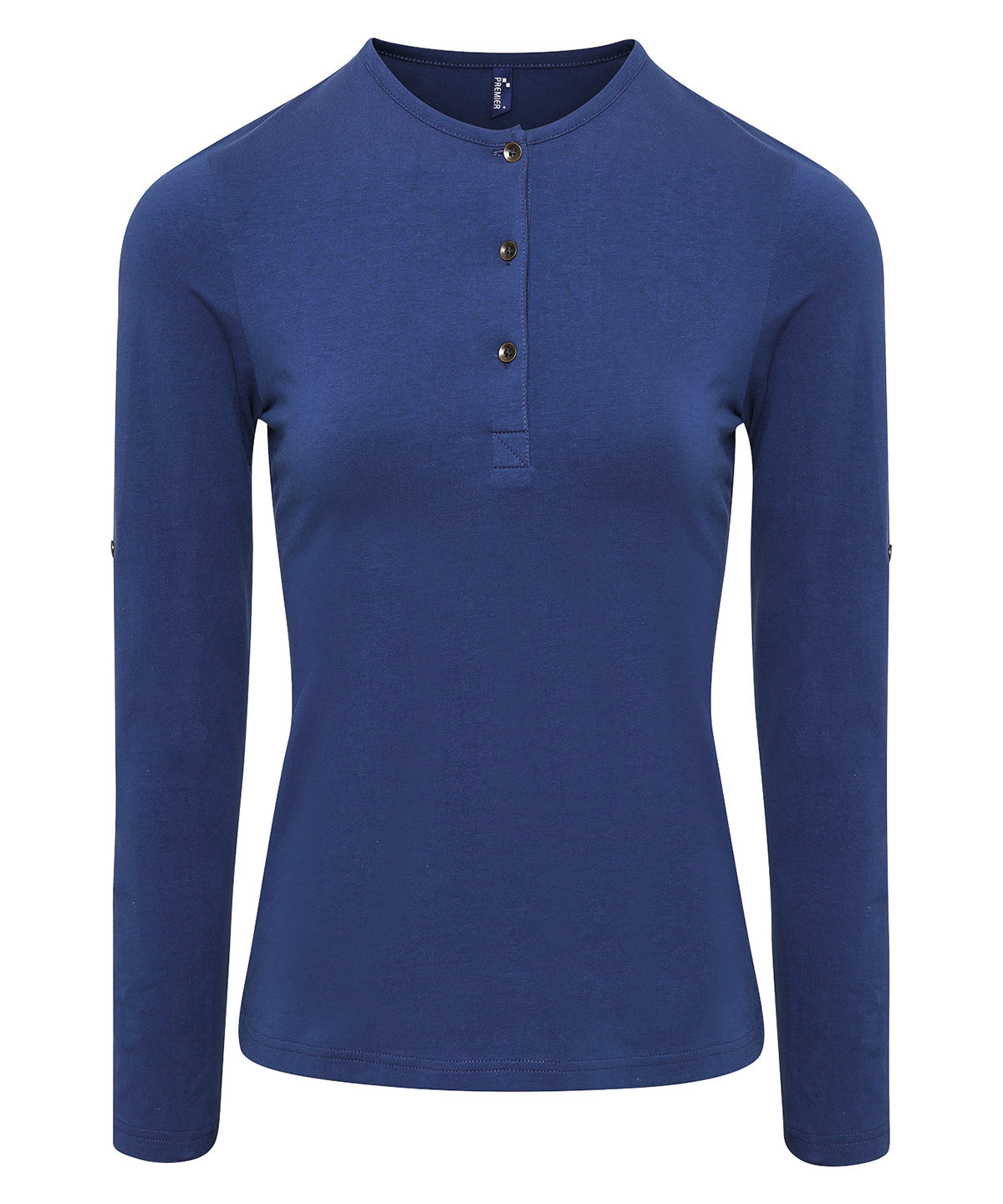 Premier Ladies Long John Roll Sleeve T-Shirt - Indigo